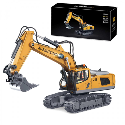 Pelleteuse télécommandée - Jouet de chantier pour garçons avec batteries rechargeables 1