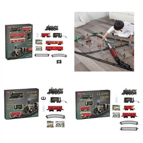 Circuit de train pour enfants avec 3 wagons - Jeu créatif et éducatif 1