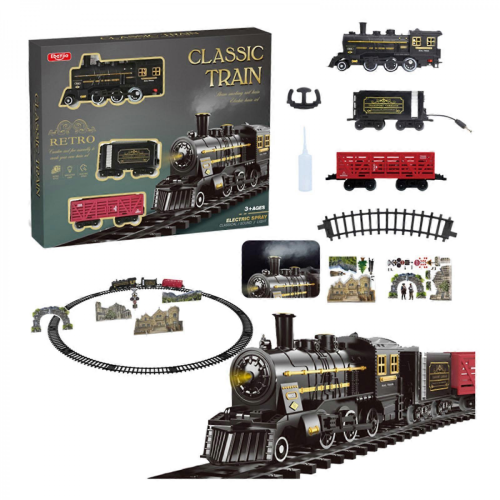 Circuit de train pour enfants avec 2 wagons - Jeu créatif et éducatif