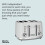 Morphy Richards Morphy Richards Vector 4 Slice Toaster, High Gloss Geometric Design, Defrost and Reheat, Variable Width Slots, Removeable Crumb Tray,?White, 248134 9