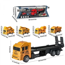 YEAuto Children's Large Catapult Engineering Vehicle, Slides & Stores as Container Truck, Boys Gift