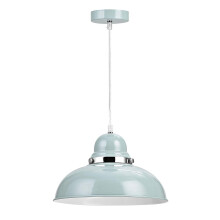 Premier Housewares E27 Edison Screw 40 W Vermont Pendant Light, 110 x 30 x 30 cm - Shutter Blue