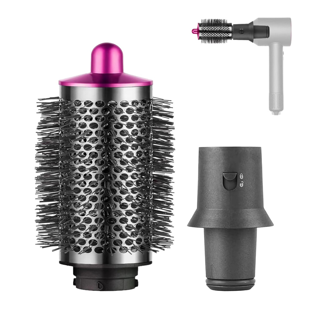 Brush Attachment Large Round Volumizing with Adapter for Dyson Airwrap Supersonic Hair Dryer Styler