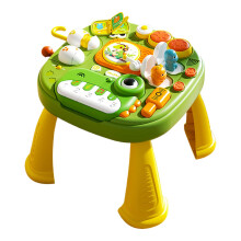 Kids Activity Table Dinosaur Learning Center With Music Lights ABS Material Piano Toy For Ages 3 9.45x10.24x9.06In