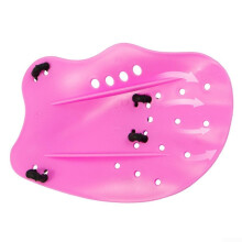Swimming Training Paddles Silicone Hand Fins Swim Gloves With Adjustable Wrist Straps For Kids Pink Technique Corrector