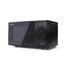 SHARP YC-GS01U-B Compact 20 Litre 700W Manual control Microwave, 6 power levels, defrost function, LED cavity light - Black