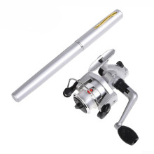Fishing Pen Kit, 5Section Rod, AB5 Reel, Outdoor Fishing, Silver