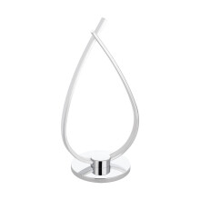 Eglo LED Bedside lamp Roncade, Side Table Light Made of Chrome-Coloured Aluminium and Plastic, Living Room Lighting with Switch