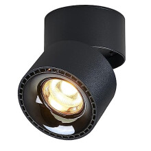 Budbuddy 12W LED Ceiling Spotlights Rotatable Swivel Wall Spots Ceiling Spots Black Ceiling Lighting Modern Interior Spotlamps for Corridor Living