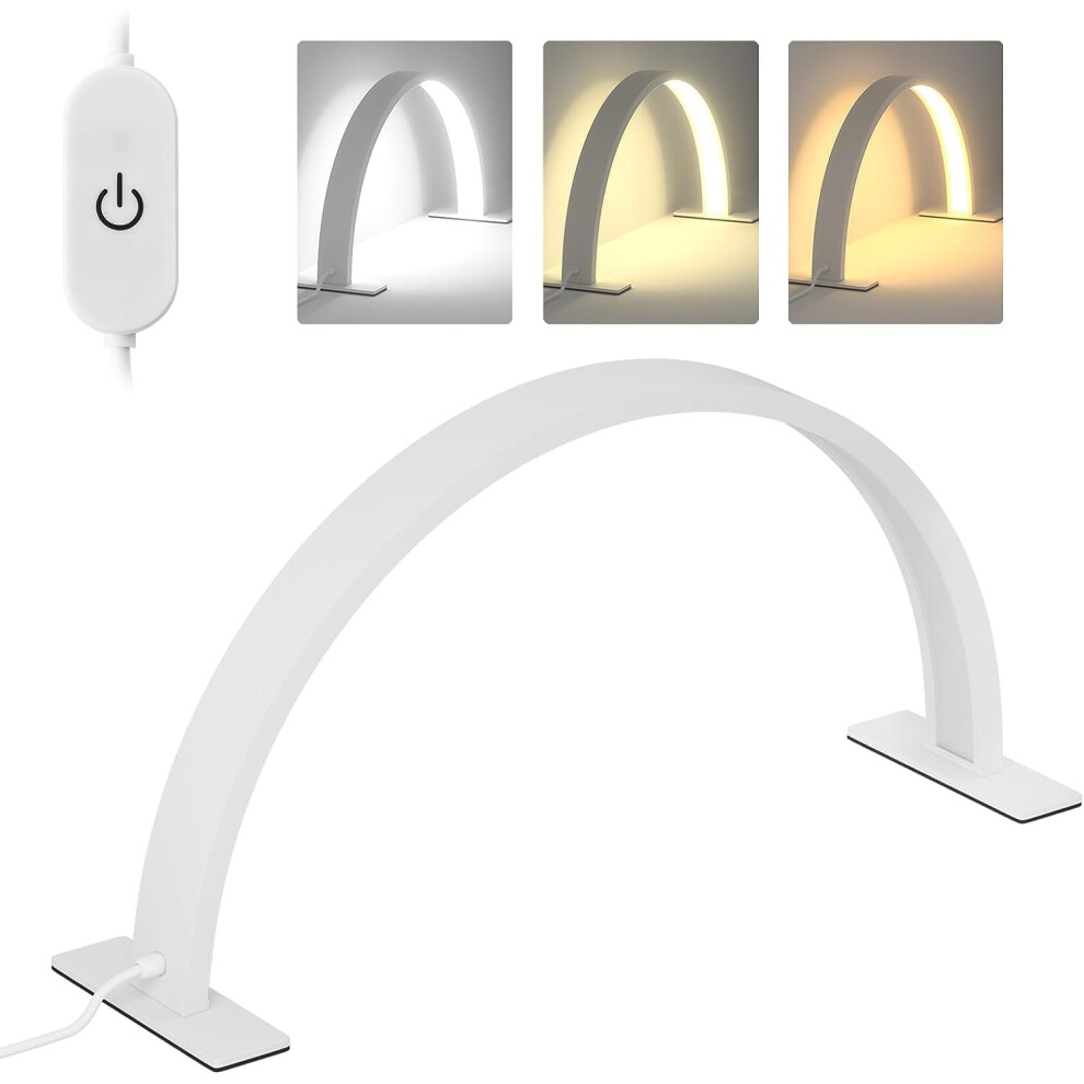 Twowin Light Half Moon Lamp, Half Moon For Lashes, Nails, Lash Led Nail Tech Lamp, Desk Lamp For Lash Eyelash Extension, Tattoo, Eyebrows, Nail