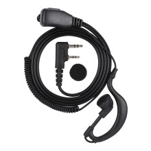 G-formet walkie-talkie ørestykke headset high-fidelity lyd håndfri kommunikation tryk-og-talk-knap sikker pasform udendørsaktiviteter fleksibelt