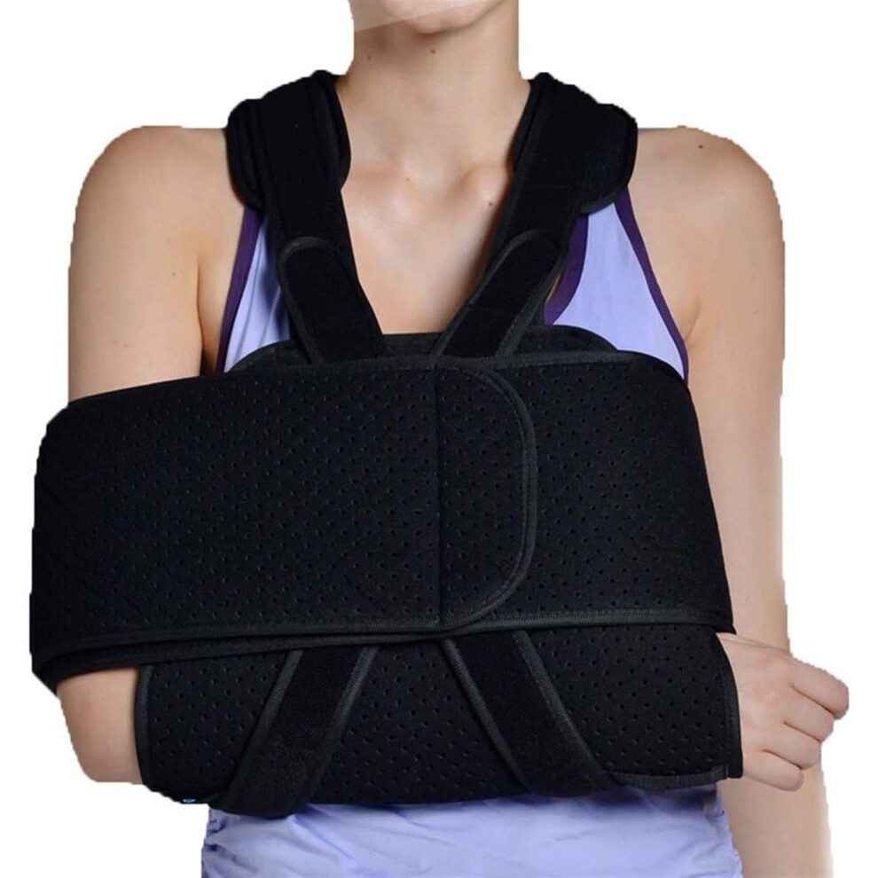 Adjustable Arm Sling Shoulder Brace with Immobilizer Band for Rotator Cuff and Elbow Support