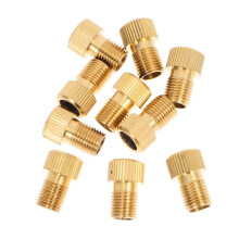 10Pack Copper Bike Valve Pump Adapters Sturdy Pump Converter For Bicycle Inflation Compatible Valve Types Presta Dunlop