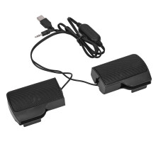 Haut-parleur stéréo pour ordinateur, barre de son compacte de bureau alimentée par USB, prête à l'emploi, avec clip d'écran, haut-parleur