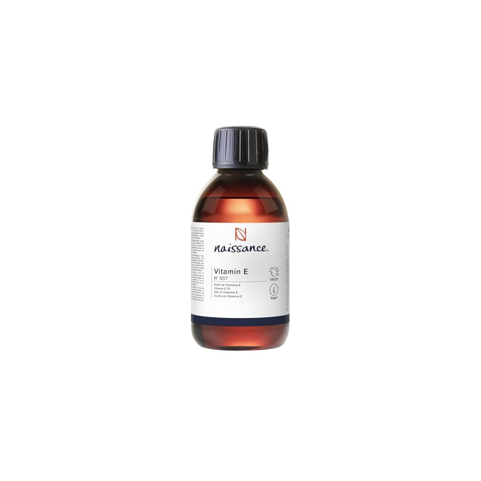 Naissance Vitamin E Oil (No. 807) 225Ml - For Skin, Face, Hair Growth, Scalp, Nails, Cuticles, Scars - Natural & Plant-Based