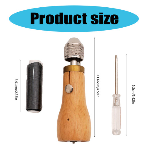 Wood Handle Sewing Awls Leather Sewing Hand Stitcher Leather 2