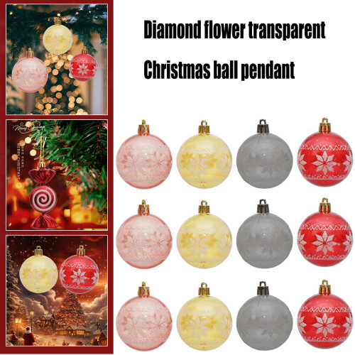 2 Box Unique Transparent Rhombus Baubles-transparent yellow 2