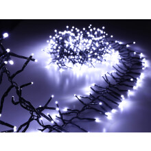 Christmas Concepts? 500 6M/20FT White LED Cluster Lights With 8 Function Controller - Indoor/Outdoor - Energy Efficient A++ - Christmas Lights