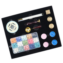 Sealing Wax Set Wax Seal Stamp Set with Wax Seal Beads-Style 5