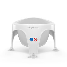 Angelcare - Baby Bath Seat - Soft Touch Support - Water Level Indicator - Fixation by Suction Cups - Grey