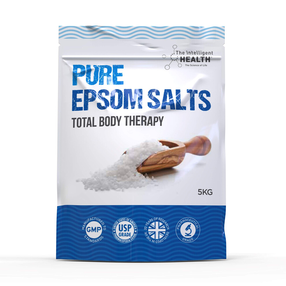 The Intelligent Health Pure Epsom Salts | Magnesium Sulphate Bath Salt (5 Kg (Pack Of 1))