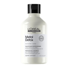L?Or?al Professionnel Metal Detox Shampoo, Prevent Breakage & Colour Fade from hard water, Prevent Damaged Hair, Sulphate-Free & Vegan, 300ml