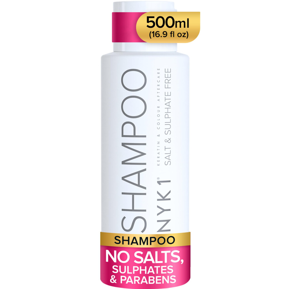 Nyk1 Salt And Sulphate Free Shampoo (500Ml) For Use After Keratin Treatments And For Colour Treated Hair Organic Aftercare For Men And Women. No Salt,