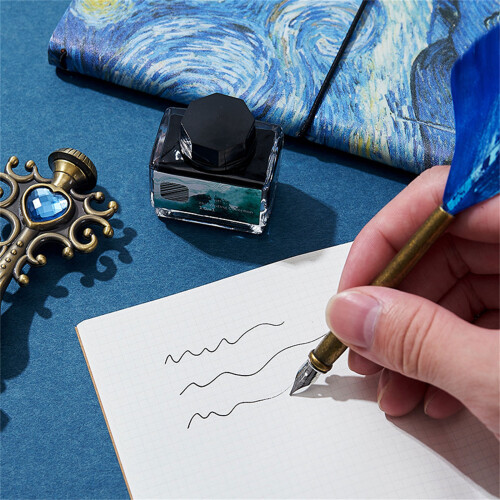 Antique Quill Dip Pen for Calligraphy Envelope Invitation-Green 2