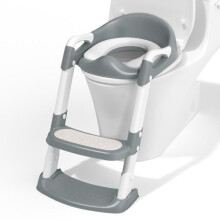 COOSEYA Potty Training Toddler Toilet Seat,Kids Toilet Seat and Step,Soft Mat Non-Slip Toilet Steps for Toddlers,Grey
