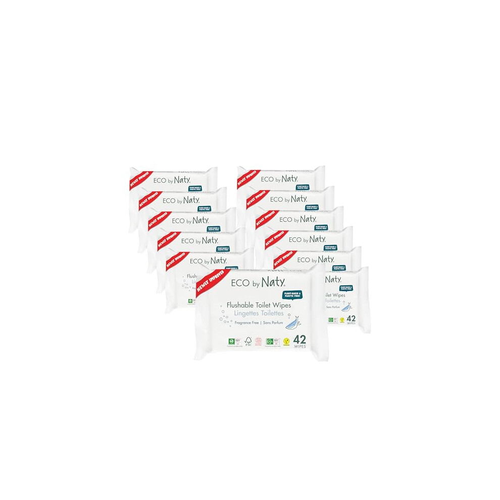 Flushable Baby Wipes - Compostable And Plant-Based Wipes, Chemical-Free And Hypoallergenic Baby Wipes Safe For Baby Sensitive Skin (504 Eco By Naty