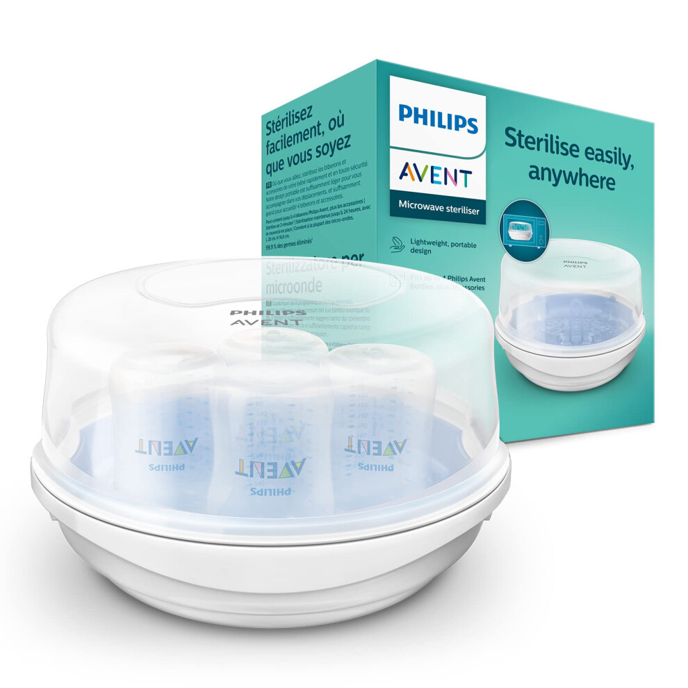 Philips Microwave Steam Sterilizer For Baby Bottles, Pacifiers, Cups And More (Model Scf281/02) Avent