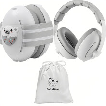 Baby Ear Defender 2-in-1 for Babies and Toddlers up to 4 Years,CE & EN71 Certified - Adjustable Noise Reduction Earmuffs,Comfortable Baby Headphones