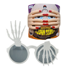 Festivalkostuumaccessoire: Halloweenbril met flexibel scharnier, perfect voor cosplayfeestdecoratie en als fotorekwisiet voor gemaskerde bals,