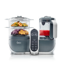 Babymoov Nutribaby Plus 6 in 1 Baby Food Maker, baby food blender and steamer, food processor for weaning, warmer, defroster, steriliser, nutritionist