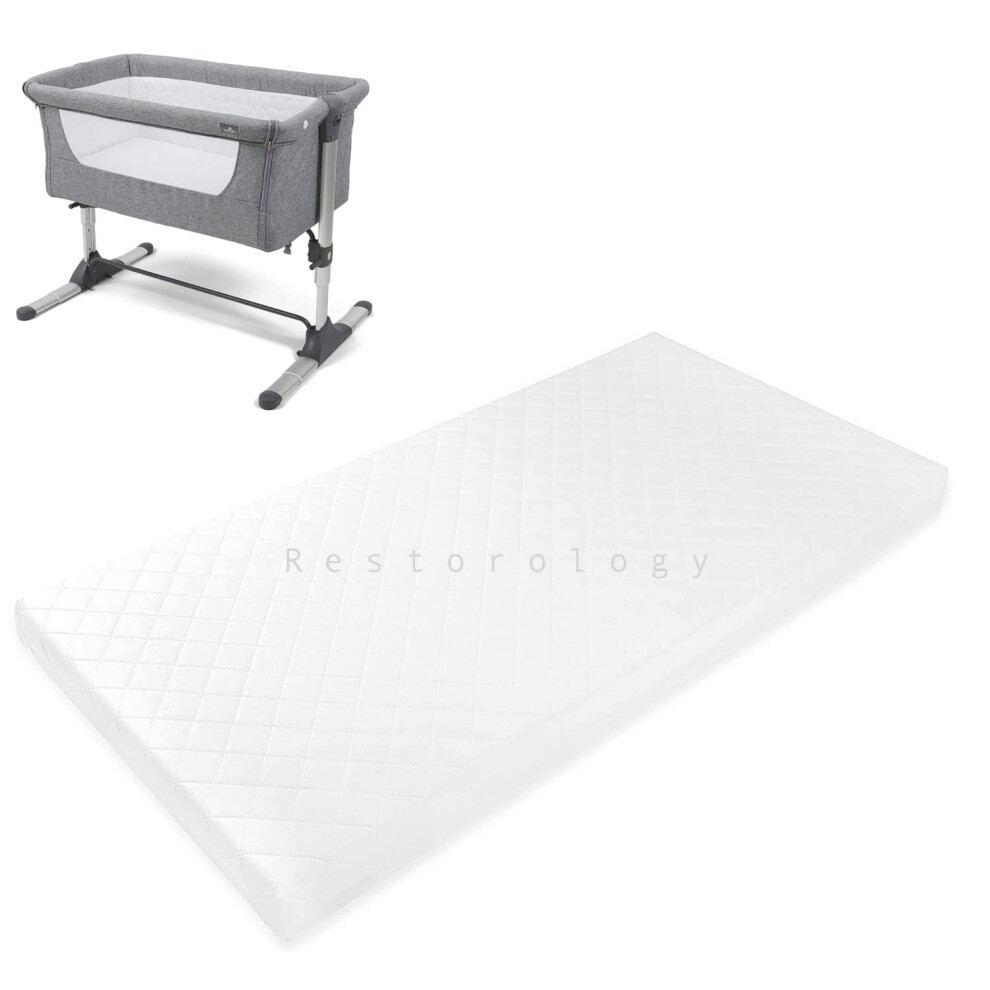 Bedside Travel Cot Toddler Infant Bed Crib Mattress - Babylo Cozi Sleeper ? Extra Thick & Soft Foam With Antibacterial Removable Cover, Expert Restorology