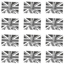 Material poliester pentru consumabile Union Jack, steag de grădină rezistent la intemperii, fluturând manual, regina de doliu, idei patriotice cu