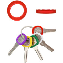 Embouts de porte décoratifs, anneaux d'identification de clés de couleurs assorties en PVC élastique, étiquettes de protection en silicone pour