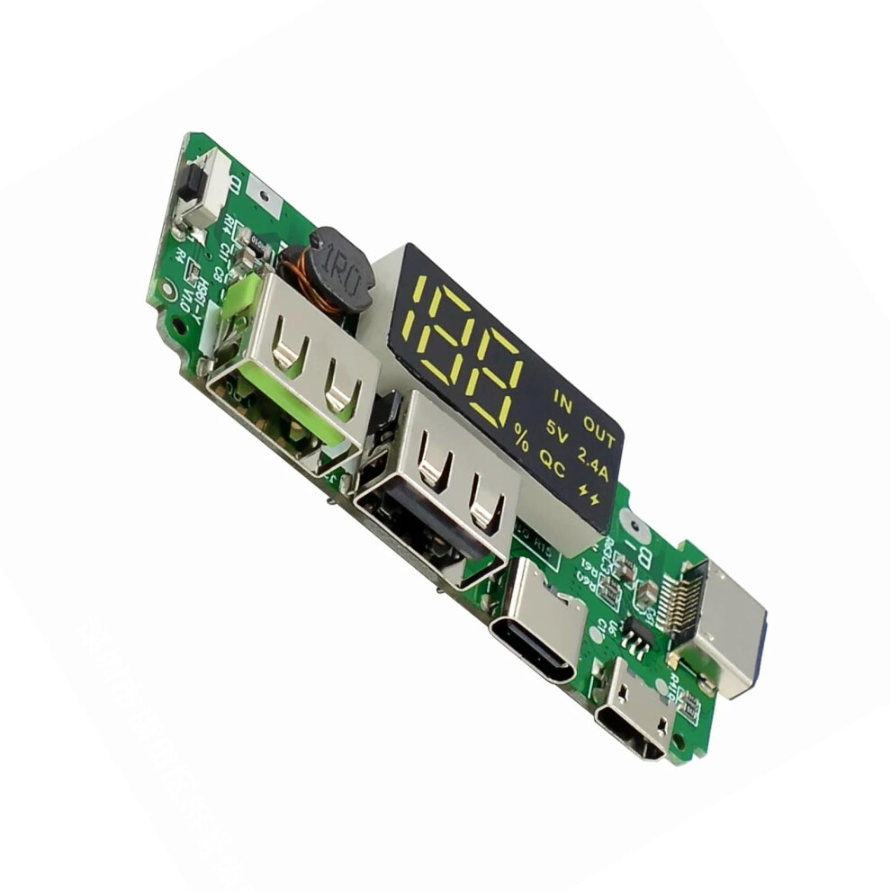 18650 Charging Board Mobile Power Module Dual Usb Output 5V 2.4A/2A/1A With Overcharge And Shortcircuit Protection 9365049285995