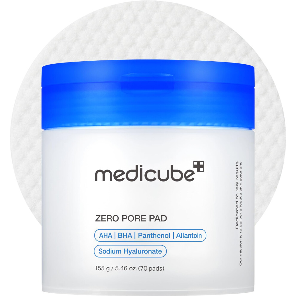 Medicube Zero Pore Pads 2.0 - Dual-Textured Facial Toner Pads For Exfoliation And Minimizing Pores With 4.5% Aha Lactic Acid & 0.45% Bha Salicylic
