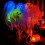 Λαμπερή διακόσμηση για το Halloween, τρισδιάστατη σειρά φωτιστικών με κεφαλή 4