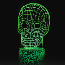Lampa Aicrileach 3D Cruthaitheach, Bronntanas Foirfe le hÉifeacht Soilsithe Cosúil le Solas na Gealaí le haghaidh Maisiú Intí, Port Cumhachta