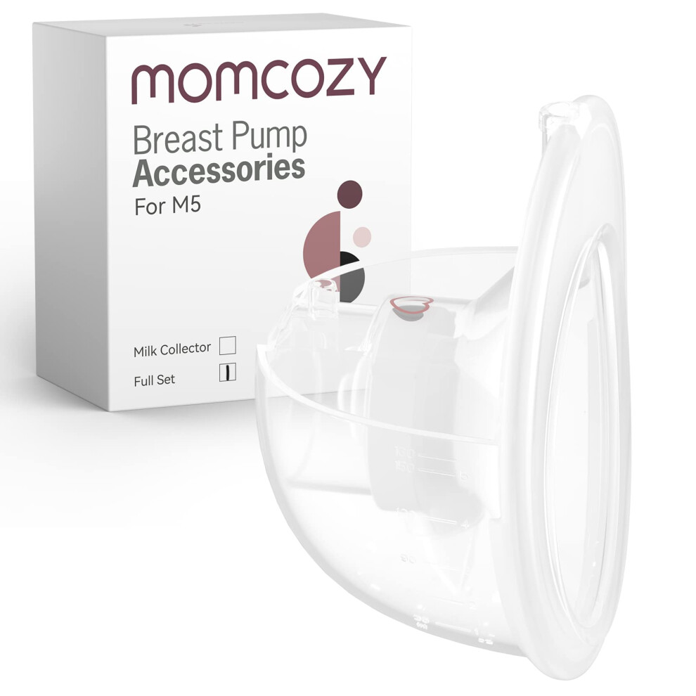 Momcozy Full Set Collector Cup Only Compatible With M5 Not For Others. Original M5 Breast Pump Replacement Accessories (160Ml, With