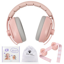 Baby Ear Defenders 6-12 Months - Baby Noise Cancelling Headphones for 0-4 Year Old Boys Girls Mom Gifts for Mother Day - Pink