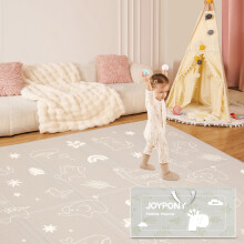 Baby Play Mat, 71x79 Inch Foldable Play Mats for Babies and Toddlers, Waterproof & Anti-Slip Portable Baby Floor Mat for Tummy Time, Baby Mat for