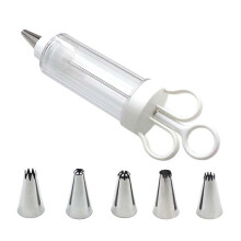 Cake Decorating Kit with Nozzles, Cupcake Icing Piping Set, Pastry Cream Syringe 6 Tips