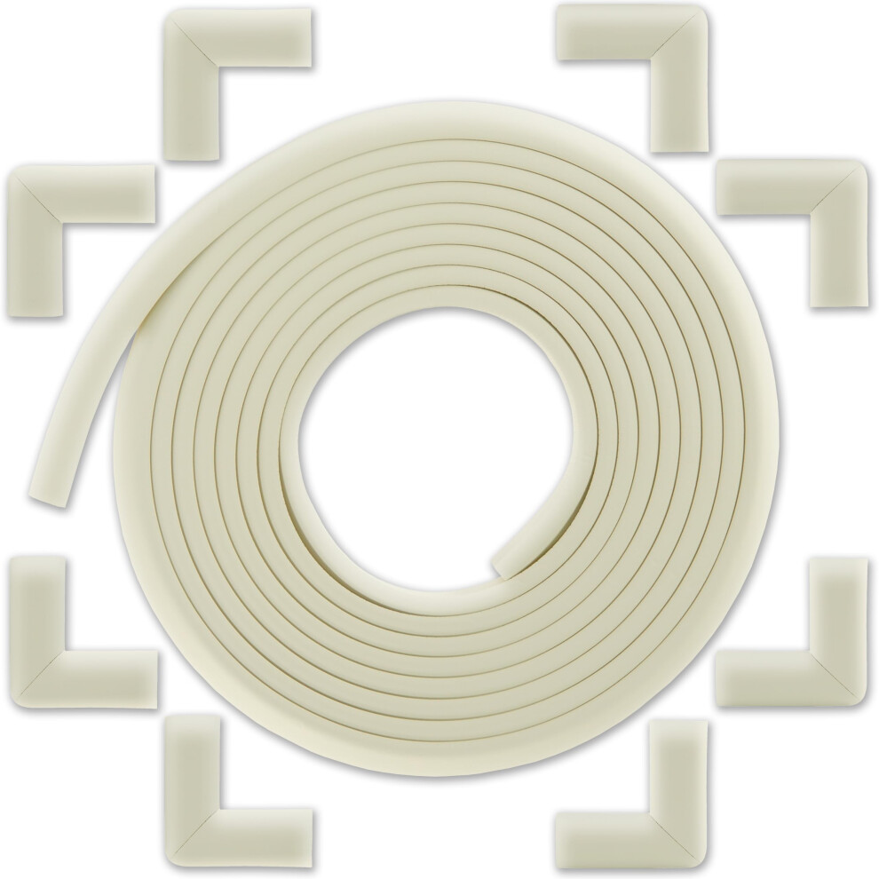 Bebe Earth 6M Baby Proofing Edge And Corner Guard Protector Set, 20 Feet Edges & 8 Corner Guards, Furniture And Tables Child Baby Proof Bumpers, Bébé Earth