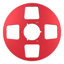 Lege opwikkelspoel voor bandrecorder. Universele open spoel van aluminiumlegering met NAB-flens. Compatibel met verbeterde geluidskwaliteit.