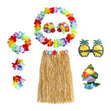 Tropische bloemenkrans slinger, luau feestdecoraties, Hawaïaans thema decoratie, veelkleurige bloemenbanner, feestartikelen voor binnen en buiten,