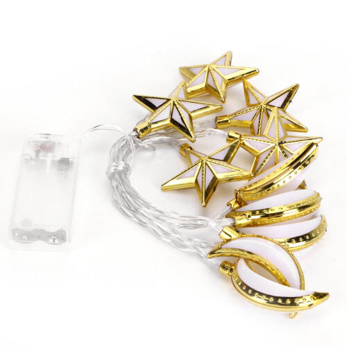 Φώτα LED Moon Star με μπαταρία, διακόσμηση Ramadan String, φώτα Eid Mubarak Fairy, ανθεκτικός φωτισμός 2