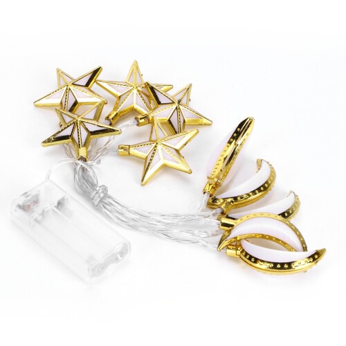 Φώτα LED Moon Star με μπαταρία, διακόσμηση Ramadan String, φώτα Eid Mubarak Fairy, ανθεκτικός φωτισμός 1